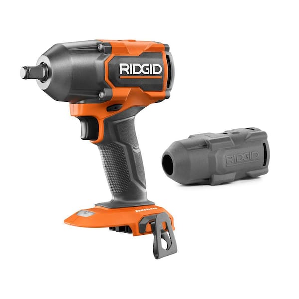 RIDGID 18V Brushless Cordless 1/2 in. Impact Wrench (Tool Only) and Protective Boot