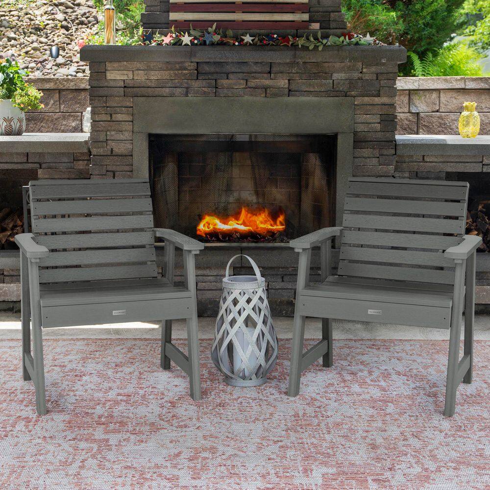 Weatherly Coastal Teak Plastic Outdoor Lounge Chair (2-Pack) price history on PriceWatchPro