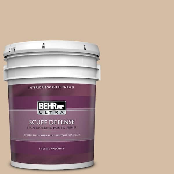 BEHR ULTRA 5 gal. Home Decorators Collection #HDC-MD-12 Tiramisu Cream Extra Durable Eggshell Enamel Interior Paint & Primer