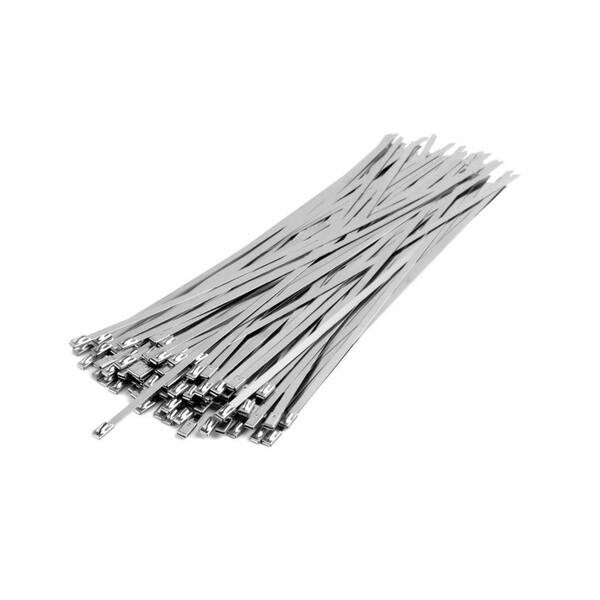Angel Sar 11.8 in. 100-Piece Stainless Steel Chain Link Fence Tie