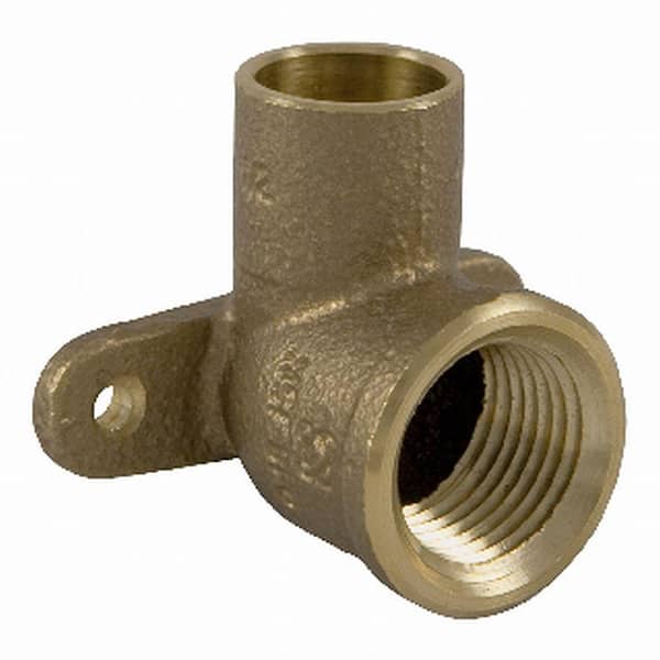 NIBCO 1/2 in. x 1/2 in. Copper Silicon Alloy Lead-Free 90-Degree Cup x FPT Drop-Ear Elbow (10-Pack)