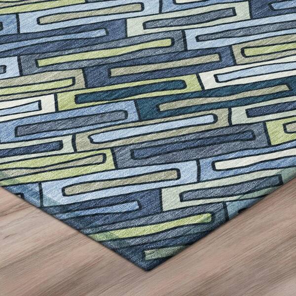 Chantille Machine Washable Indoor/Outdoor Abstract ACN3055 Baltic 2 ft. x 7 ft. Runner Rug