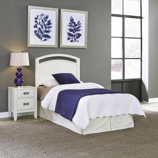 Home Styles Newport 2-Piece White Twin Bedroom Set