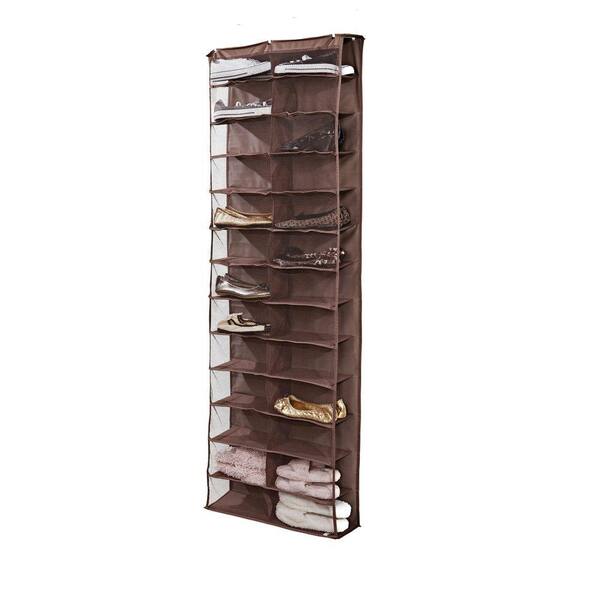 Simplify 26-Pair Over-the-Door Shoe Organizer in Chocolate