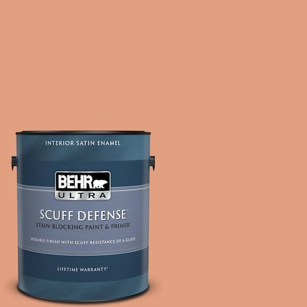 BEHR ULTRA 1 gal. #230D-4 Pecos Spice Extra Durable Satin Enamel Interior Paint & Primer