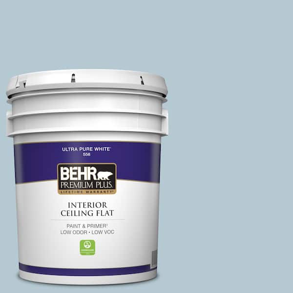 BEHR PREMIUM PLUS 5 gal. #HDC-CT-16A English Hollyhock Ceiling Flat Interior Paint