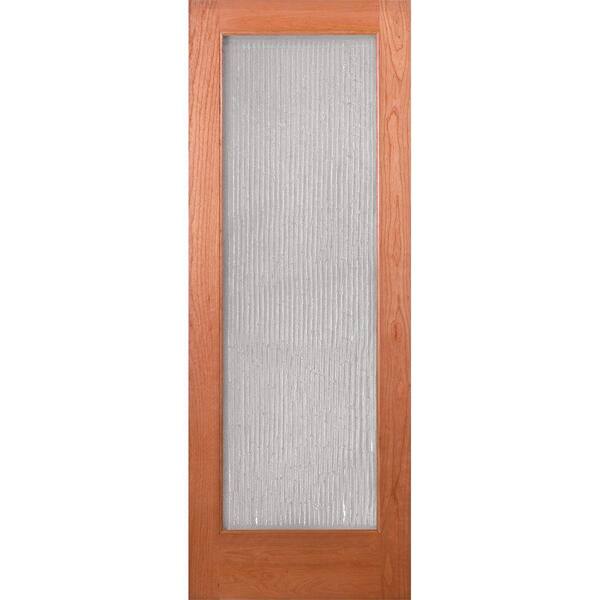 Feather River Doors 24 in. x 80 in. 1 Lite Unfinished Cherry Bamboo Casting Woodgrain Interior Door Slab