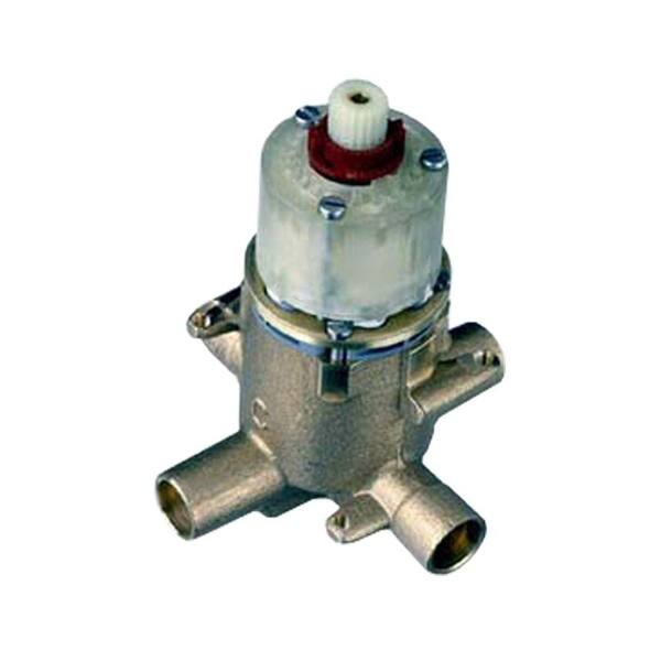 American Standard Pressure Balanced Temperature Control Valve Rough Valve Body with 1/2 Pex Inlets and Direct Sweat Outlets