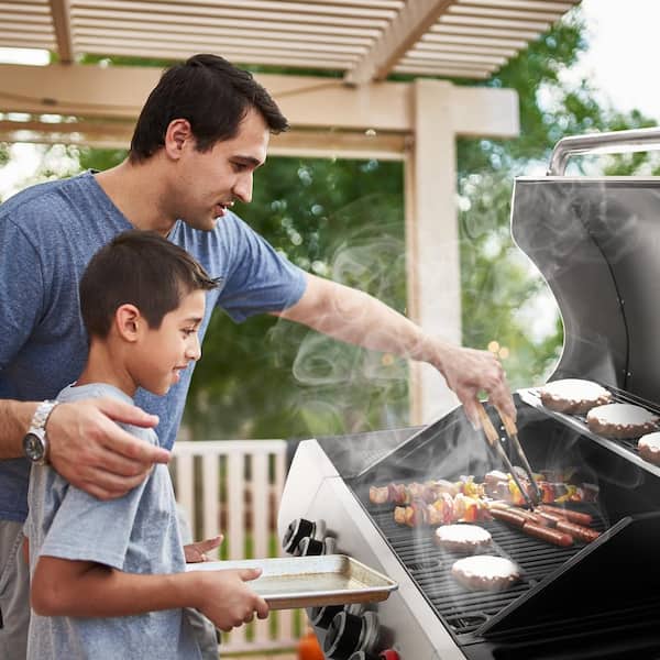 Royal Gourmet - 6-Burner BBQ Liquid Propane Gas Grill with Sear and Side Burner with Cover, 71,000 BTU Cabinet Style Gas Grill