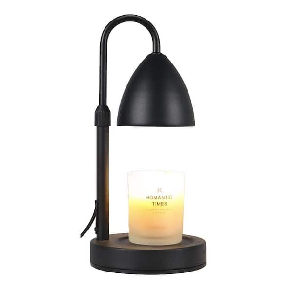 Black Electric Candle Warmer Lamp with Timer, Dimmable Wax Melter 