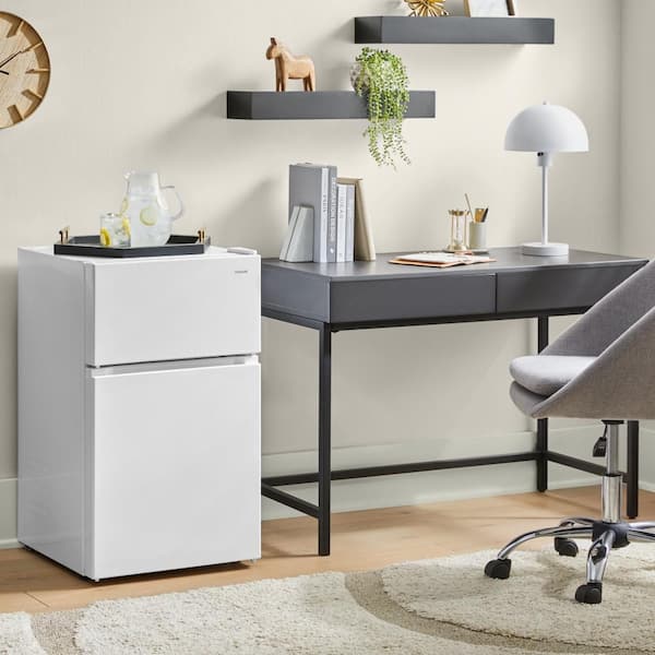 Vissani 3.1 cu. ft. 2-Door Mini Refrigerator in White With Freezer