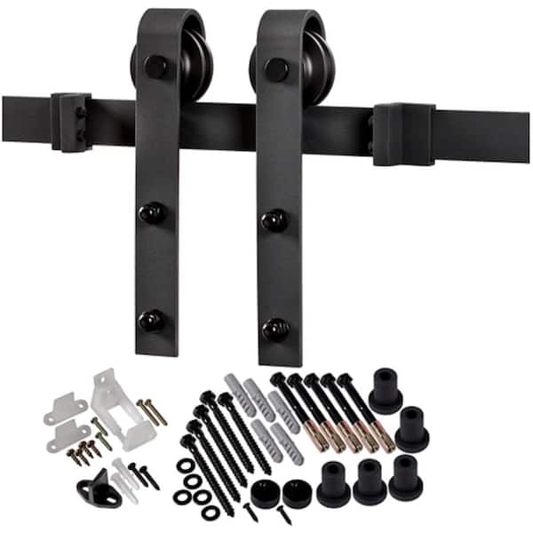 32 in. x 80 in. Primed Composite Craftsman Smooth Surface Solid Core Sliding Barn Door with Hardware Kit 32 in. x 80 in. Primed Composite Craftsman Smooth Surface Solid Core Sliding Barn Door with Hardware Kit