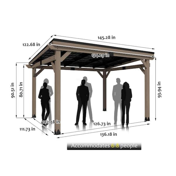12emOd  Sizzim 12 ft. W x 10 ft. D Outdoor Metal Storage Shed with 4