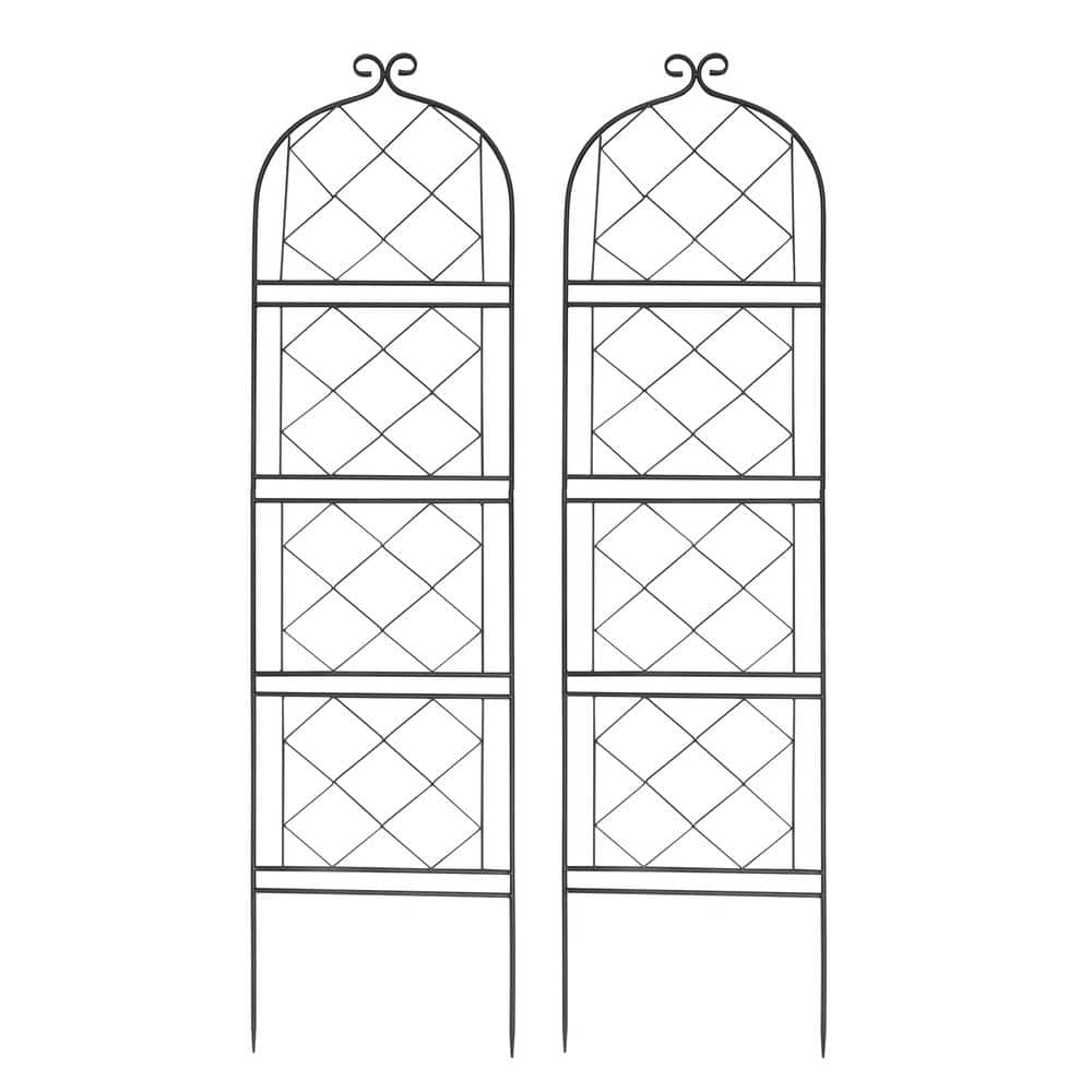 YIYIBYUS 60 in. Black Steel HeavyDuty Standard Design Garden Climbing