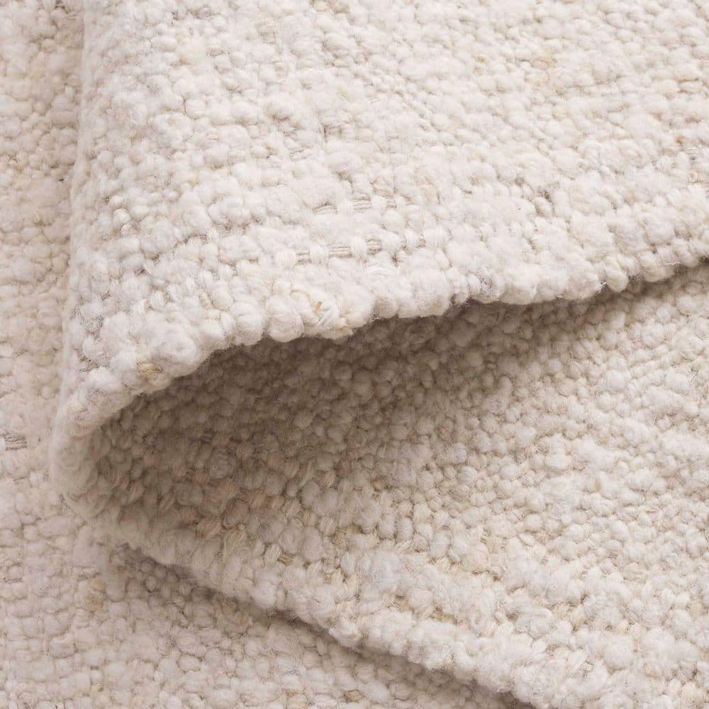 Manhattan 9 ft. x 12 ft. Ivory Modern Solid Color Area Rug - thumbnail 4
