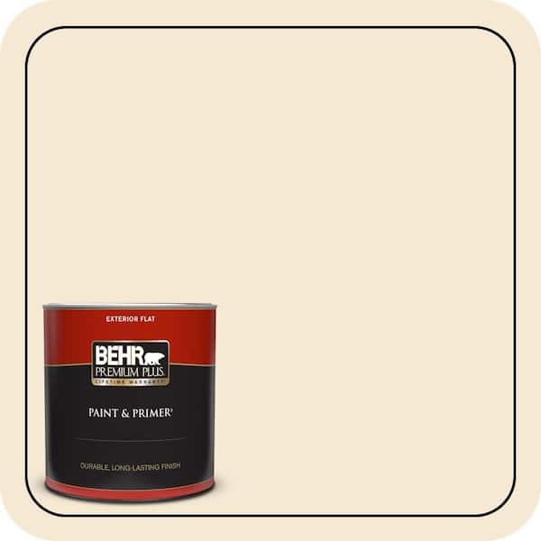 BEHR PREMIUM PLUS 1 qt. Home Decorators Collection #HDC-AC-11 Clean Canvas Flat Exterior Paint & Primer