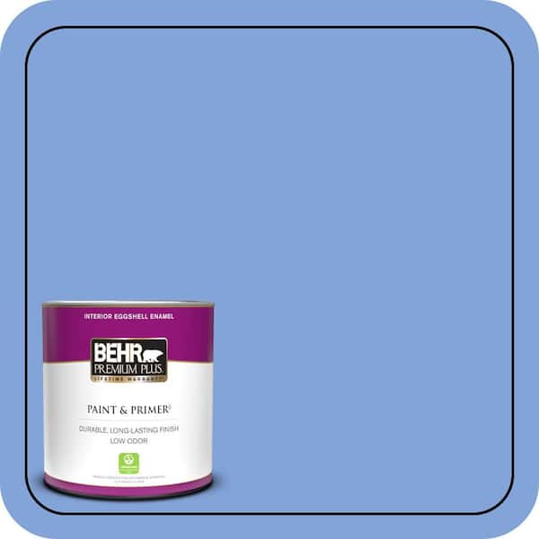 BEHR PREMIUM PLUS 1 qt. #P530-4 Periwinkle Eggshell Enamel Low Odor Interior Paint & Primer