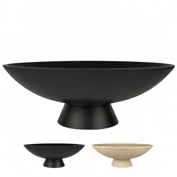 Large Decorative Resin Pedestal Fruit Bowl 11.8 x 11.8 x 3.9 in for Kitchen Counter and Home Decor Use