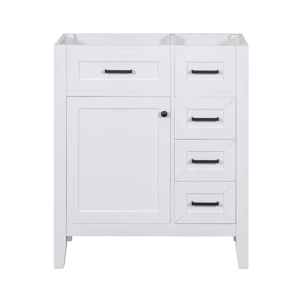 30 in. W x 18 in. D x 35 in. H Bath Vanity Cabinet without Top in White