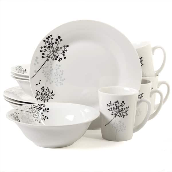 Black White Dish Set