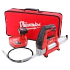 M12 12-Volt Lithium-Ion Cordless Grease Gun Kit with One 3.0 Ah Battery, Charger and Tool Bag