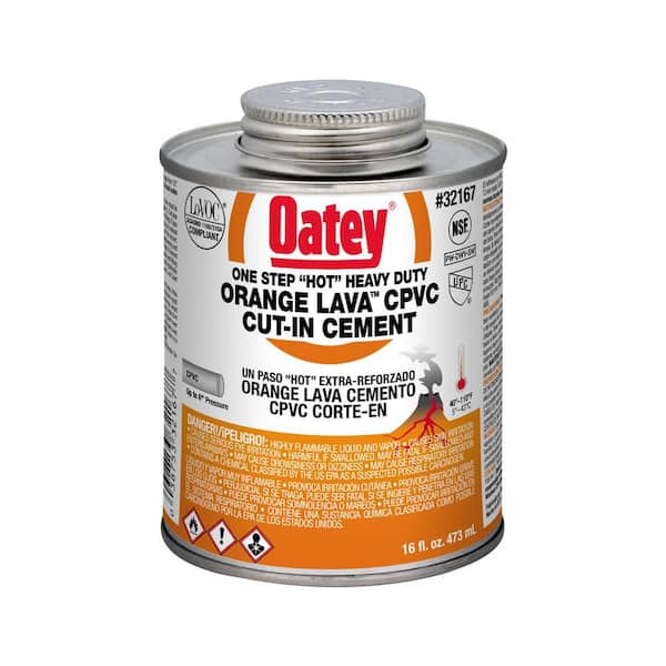 Oatey Orange Lava 8 oz. Heavy-Duty Orange CPVC Cement