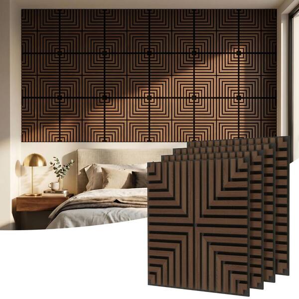 ASOLO/Parete　Nord　GV/新品未使用品/27㎝JP Mlfortlife Walnut 0.7 in. x 1.97 ft. x 1.97 ft. Geometric Acoustic