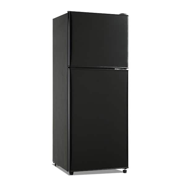 JEREMY CASS 4.8 cu. ft. Compact Mini Refrigerator with 2 cu. ft. Top Door Freezer in Black, 7-Level Temp Adjustable, Low Noise