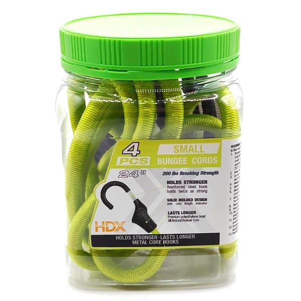 4 Pack 24 in. Superstrong Bungee Cords