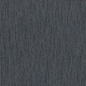 Dynamic - River - Blue Commercial 24 x 24 in. Glue-Down Carpet Tile Square (80 sq. ft.)