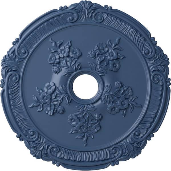 Ekena Millwork 1-1/2" x 26" x 26" Polyurethane Attica with Rose Ceiling Medallion, Hand-Painted Americana