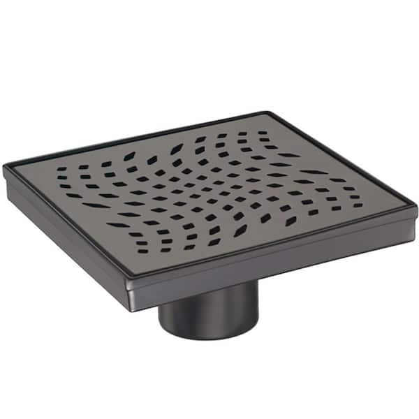 Decorative Shower Drains  4-INCH SQUARE GRID SHOWER DRAIN