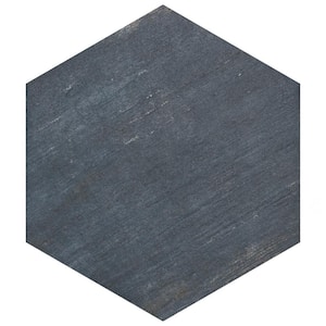 Retro Mini Hex Blue 7 in. x 8 in. Porcelain Floor and Wall Tile (11.16 sq. ft./Case)