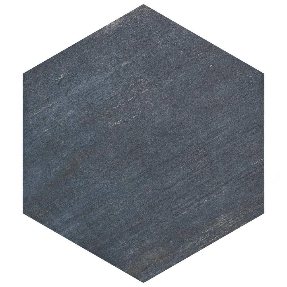 Retro Mini Hex Blue 7 in. x 8 in. Porcelain Floor and Wall Take Home Tile Sample price history on PriceWatchPro