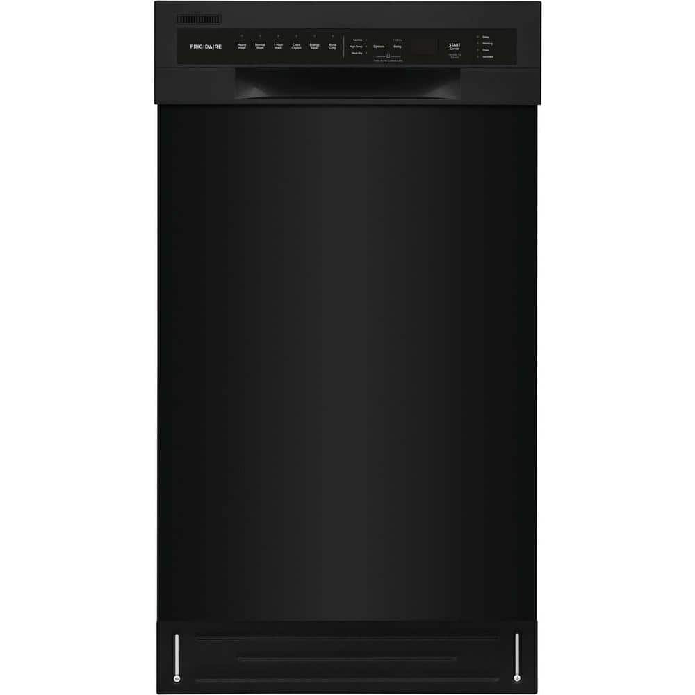 18-inch Black Built-in Dishwasher with Stainless Steel Tub