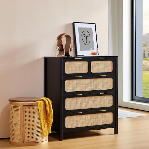 black dresser 4 drawer MeMoi main image 1