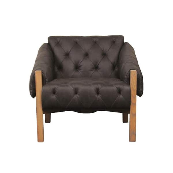 Benjara Beige Fabric Armchair with Rounded Curved Back