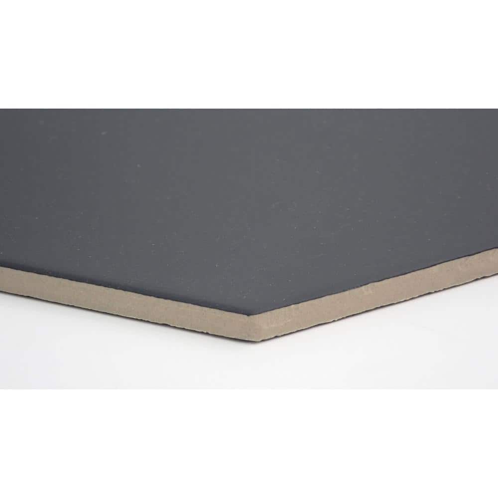 Heksa Black Matte Porcelain Hexagon Wall and Floor Tile