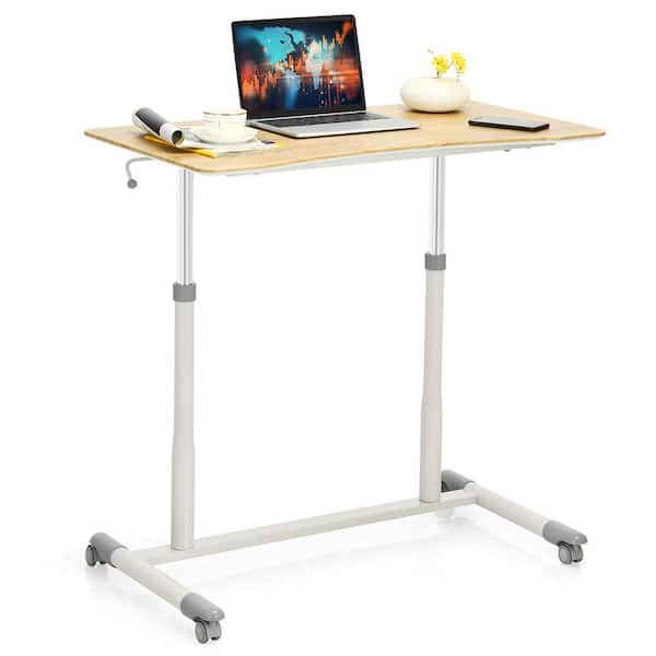 Costway 37.5 in. Rectangle Black Wood Computer Desk