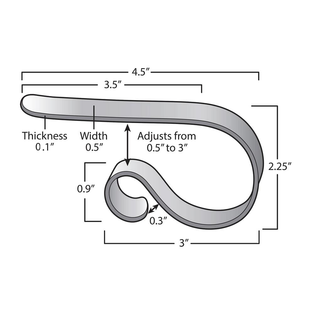 Glimmer Gold Adjustable Metal MantleClip Stocking Holders, 4-Pack