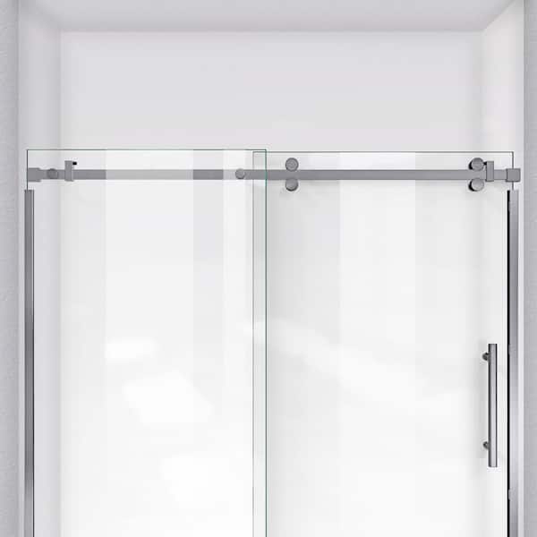 DreamLine Enigma Sky 56 to 60 in. W x 76 in. H Frameless Sliding DreamLine Enigma Sky 56 to 60 in. W x 76 in. H Frameless Sliding