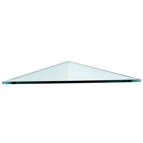 Floating Glass Shelves 3/8 in. Triangle Glass Corner Shelf (Price Varies By Size)
