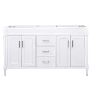 Bristol 60 in. W x 21.5 in. D x 34 in. H Bath Vanity Cabinet without Top in White
