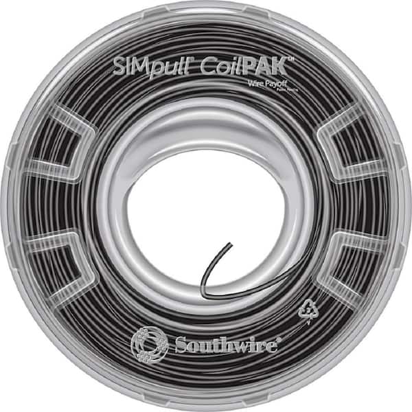 southpowcrwn ！ Southwire 1000 ft. 12 Black Stranded CU CoilPAK SIMPull THHN