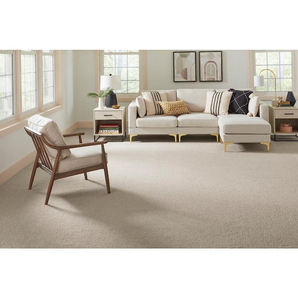 Cleoford Spice Cake Beige 47 oz. Triexta Texture Installed Carpet