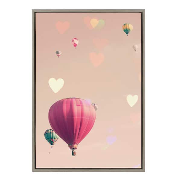 Sylvie a Little Patience 1-Piece Gray Framed Canvas Art Print, 33.00 in. x 23.00 in.