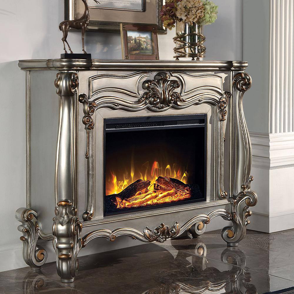 Versailles Antique Platinum 47" Electric Fireplace with Safety Technology