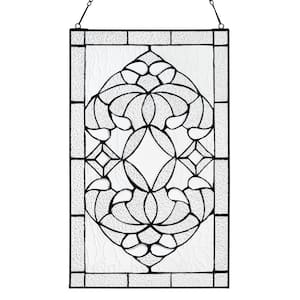 Clear Floral Glass Window Panel