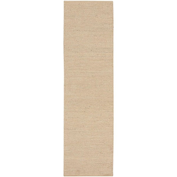 2 ft. x 8 ft. Brown Solid Color Washable Area Rug