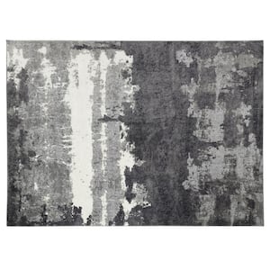Brome Gray 6 ft. 7 in. X 9 ft. 2 in. Abstract Polypropylene Area Rug